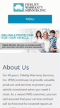 Mobile Screenshot of fidelitywarrantyservices.com
