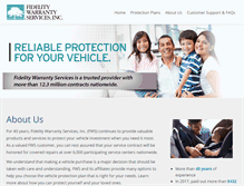 Tablet Screenshot of fidelitywarrantyservices.com